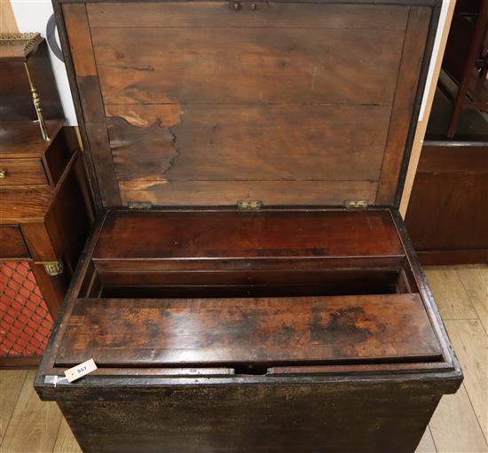 A carpenters chest with fitted interior W.104cm